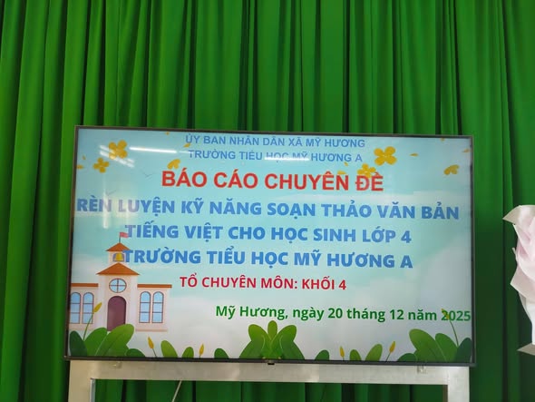 TRƯỜNG TIỂU HỌC MỸ HƯƠNG A TỔ CHỨC CHUYÊN ĐỀ KHỐI 4 MÔN TIN HỌC