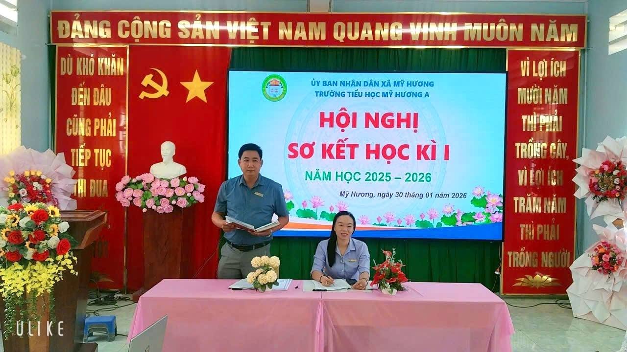 TRƯỜNG TIỂU HỌC MỸ HƯƠNG A TỔ CHỨC SƠ KẾT HỌC KỲ I, TRIỂN KHAI PHƯƠNG HƯỚNG HỌC KỲ II NĂM HỌC 2025 – 2026